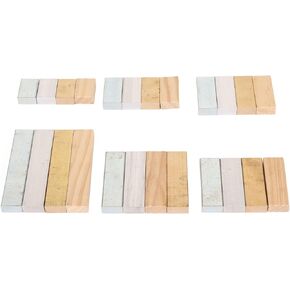 24Pcs Material Density Equipment Kits, Copper Aluminum Density Block Set for Element Collections Lab Experiment Material Hobbies