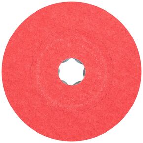 PFERD COMBICLICK® Fibre Disc, 4-1/2" Dia., 80 grit, Ceramic Oxide CO-Cool Grain – for Aggressive Grinding with Maximum Stock Removal Rate on Hard Materials - Part 40729