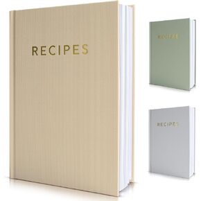 Aesthetic Blank Recipe Book with Waterproof Cover - The Perfect Recipe Notebook To Write In Your Own Recipes - Simplified Blank Cookbook to Organize Your Recipes