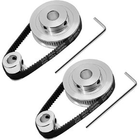 مجموعة Zorfeter 2 عجلة متزامنة GT2 تتميز بـ 20 و60 سنًا، وتجويف 8 مم، وبكرة توقيت من الألومنيوم، مع قطعتين بطول 200 مم وعرض 6 مم وحزام (تجويف 8 مم) in Kuwait