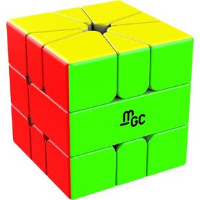 CuberShop MGC SQ1 Magnetic Square One Stickerless Speed Cube, YJ Shaped Professional SQ-1 Stickerless Magic Puzzle, MGC Series Alien Brain Teaser Toy (MGC SQ 1 M - Stickerless)