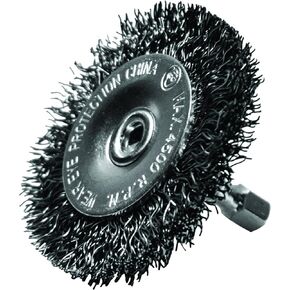 Century Drill & Tool 76411 Coarse Crimped Radial Wire Brush, 2", metal
