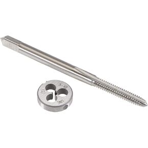uxcell 4-40 UNC Tap and Die Set, HSS Machine Thread Tap with Round Threading Die, Right Hand