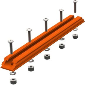 YakAttack GTSL90 GearTrac 8'' Orange Polymer Kayak Mount Track (GTSL90-OR08)
