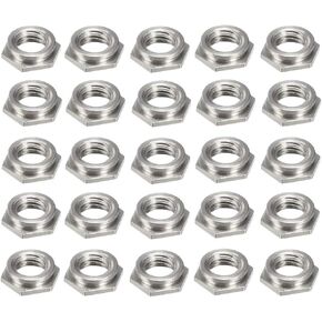 uxcell M3 x 0.5mm Pitch Hex Head Carbon Steel Blind Hole Self Clinching Standoff Nuts FS-M3-1, Pack of 25