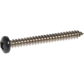 The Hillman Group 44377 8 x 3-Inch Black Pan Head Phillips Sheet Metal Screw, Stainless Steel, 10-Pack