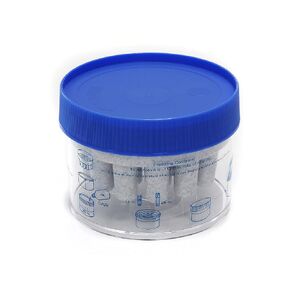 ULAB Scientific Cryo-Safe -1℃(-33.8℉) Freezing Container, Polycarbonate Jar with High-Density Polyethylene Closure, 18-Place Tube Holder, UCP1001