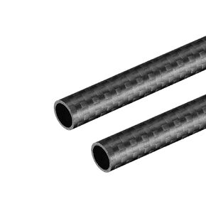 uxcell Carbon Fiber Round Tube 12x10x500mm 3K Roll Wrapped Matt Surface for RC Airplane Quadcopter 2Pcs