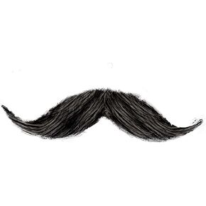 Rubie's Adult Handlebar Moustache - Medium Brown