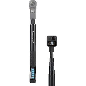23.5 to114cm Extended Monopod Pole Invisible Selfie Stick for insta360 Insta 360 one x x2 x3 X4 ONE RS GO 2 GO 3 for Gopro Hero 13 12 9 DJI Camera Accessories