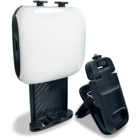 Portable Selfie Light with Phone Clip-on Design, 200mah Rechargeable, Dimmable, 3 Color Temperature, 360° Rotation.