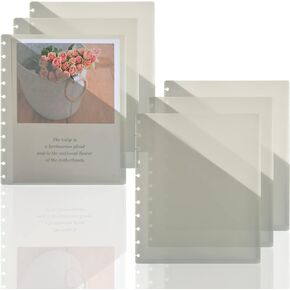 6 Pack Letter Size Discbound Pocket Dividers Discbound Pocket Pages Discbound Pocket Dividers 8.5 x 11 with Double Pocket Disc Bound Letter Pocket Dividers for Discbound Notebook