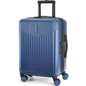 BAGSMART Carry On Luggage 22x14x9 Airline Approved with Spinner Wheels,100% PC Hardside Expandable Luggage with TSA Lock for Trips, 20 Inch Rolling Suitcases for Men Women,Blue