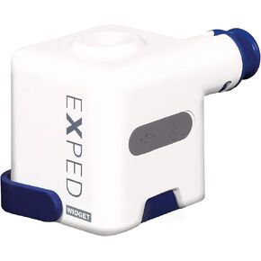 Exped Widget | High-Power Sleeping Mat Pump | Rechargeable Battery Bank | Lumen Lantern, White/Navy
