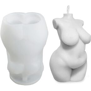 3D Woman Body Candle Molds Silicone Molds for Candle Making Wax Molds, Female Human, Plaster Mold Epoxy Mold Resin for Homemade Casting Soap Making DIY Craft