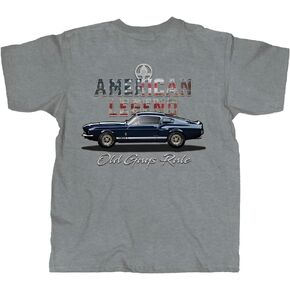 OLD GUYS RULE Men's Graphic T-Shirt, American Legend - Father's Day, Birthday Gift - Patriotic Tee for Classic Car Enthusiast