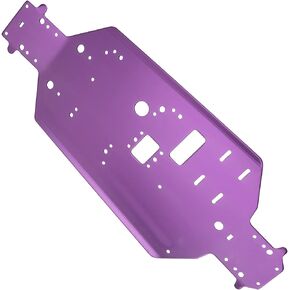 Aluminum Alloy 06001 Chassis Bottom Plate Frame Compatible with Redcat Racing HSP 94105 94106 94108 94109 1/10 RC Off-Road Buggy Car (Purple)