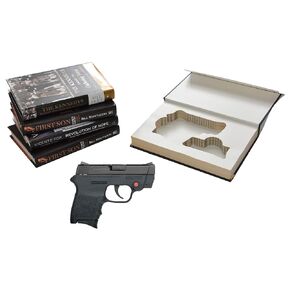 Gun Storage Book Safe Compatible with Smith & Wesson M&P Bodyguard 380 Handguns - Hollow Hidden Quick Access Box Case - Fits models with or without built-in Crimson Trace Laser