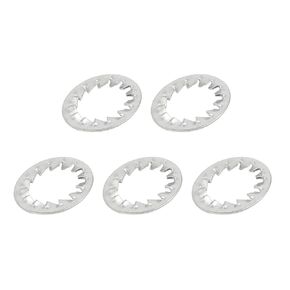 METALLIXITY Internal Tooth Star Lock Washers (M18x30mm) 5Pcs, Carbon Steel Internal Serrated Lock Washer - for Renovation, Mechanical Equipment Fasteners