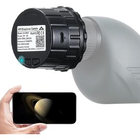 WiFi Eyepiece Camera with 2.5K Video Recording Suitable for 24mm-50mm Optical Telescope Microscope and Monocular Binocular