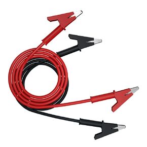 2pcs Alligator Clips Clamp Electrical Test Leads Dual Ended Crocodile Wire Cable with Fully Insulated Clips Test Flexible Copper Cable for Electrical Testing Jumper Wire3.3ft/1m