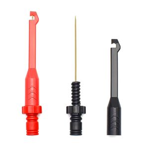 Electronic Wire Piercing Probe Clip for Automotive Diagnostic Tester Tool, Puncture Wire Back Probe Pins Insulation for Car Circuit Detection Black&Red, 2 Pack