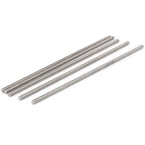 uxcell M5 x 190mm 304 Stainless Steel Fully Threaded Rod Bar Studs Fasteners 5 Pcs