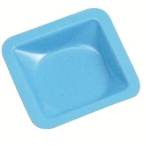 Heathrow Scientific Large Square Weigh Boats with Flat Bottom, 280 mL Capacity, Polystyrene, Blue, 140mm Length x 140mm Width x 22mm Depth, Pack of 500
