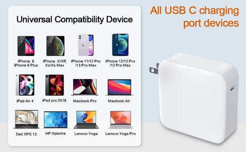 شاحن Macbook-Pro-Charger-100W-USB-C-Laptop-Charger 96W شحن سريع لجهاز Mac Book Pro 16 15 14 13 MacBook Air Retina M3 M2 M1 2024 2023 2022 2021 2020 كابل سلك محول طاقة الكمبيوتر 6.8 قدم in Saudi Arabia