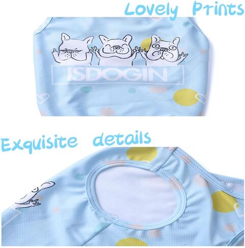 Dog Shirts Pet Printed Clothes Cute Summer Cooling Coat T-Shirts Cool Puppy Shirts Soft Dog Sweatshirt for Pet Dogs Cats Outdoor (Medium,Blue) in Saudi Arabia