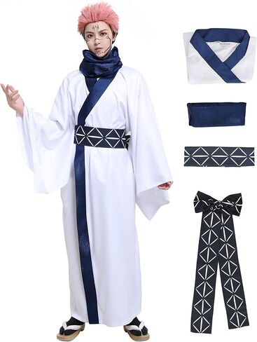 haikyuu Men's Anime Cosplay Costume Mens Casual Yukata Robe Kimono Outfit with Obi Scarf in Kuwait