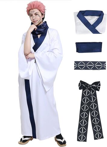 haikyuu Men's Anime Cosplay Costume Mens Casual Yukata Robe Kimono Outfit with Obi Scarf in Kuwait