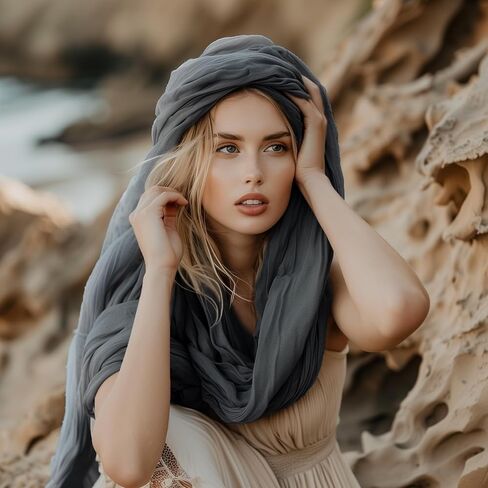 JEGERMIG Men‘s Renaissance Head Scarf Hood Shawl Shaman Hooded Cloak Cowl Post Apocalyptic Cape Cosplay Costume in Kuwait