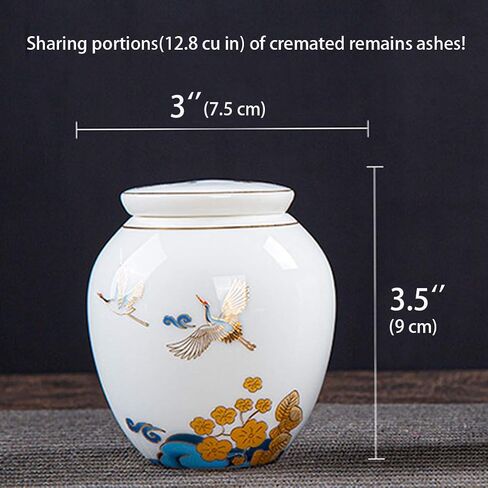 Small Cremation Urns for Human Ashes - Tree of Life Decorative Keepsake Urn with Case, Velvet Pouch - Ceramic Adult Dog Cat Ash Holders Miniature Memorial Funeral Urn for Sharing Ashes in Saudi Arabia