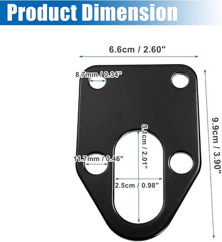 X AUTOHAUX 1 مجموعة لوحة تركيب مضخة الوقود من سبائك الألومنيوم مع حشية لمحرك Chevy SBC 283 327 305 350 383 400 باللون الأسود in Kuwait