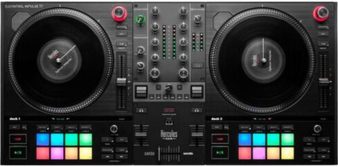 Hercules DJControl Inpulse T7 2 Deck Motorized DJ Controller with built in STEMS Control Bundle with DJControl Inpulse T7 Cover and Hercules HDP DJ45 Closed-Back Headphones in Kuwait