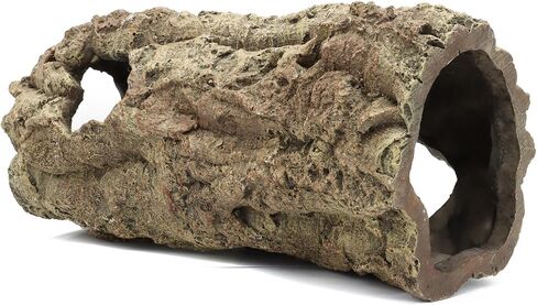 Reptile Terrarium Hideout Decor, Resin Wood Hide Decor for Reptiles, Fish, Amphibians, Small Animals (Large) in Saudi Arabia