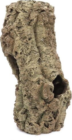 Reptile Terrarium Hideout Decor, Resin Wood Hide Decor for Reptiles, Fish, Amphibians, Small Animals (Large) in Saudi Arabia