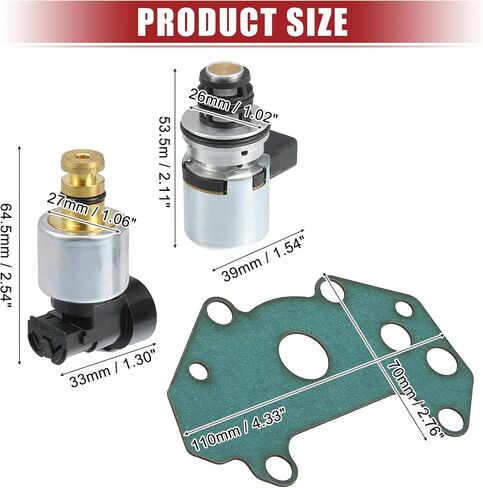 ACROPIX Transmission Pressure Governor Solenoid Valve and Sensor Fit for Mitsubishi Mighty with Gasket - Pack of 3 Black Bronze Tone Gold Tone Green in Saudi Arabia