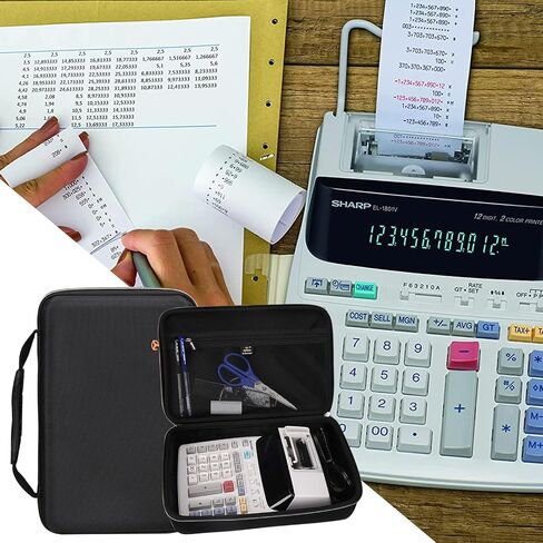 حقيبة تخزين صلبة للسفر من Aproca، لآلة حاسبة الطباعة بالحبر Sharp EL-1801V ولفائف الورق الحرارية in Saudi Arabia
