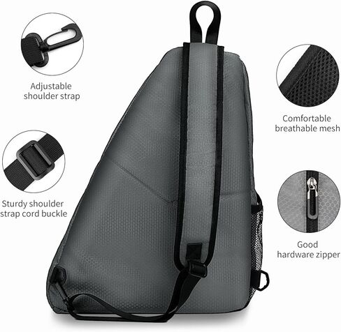 حقيبة EUCARLOS Pickleball، حقيبة ظهر Crossbody Pickleball للرجال والنساء، حقيبة حبال متعددة الوظائف مقاومة للماء قابلة للتعديل لكرة البيسبول والتنس وكرة المضرب والسفر in Kuwait
