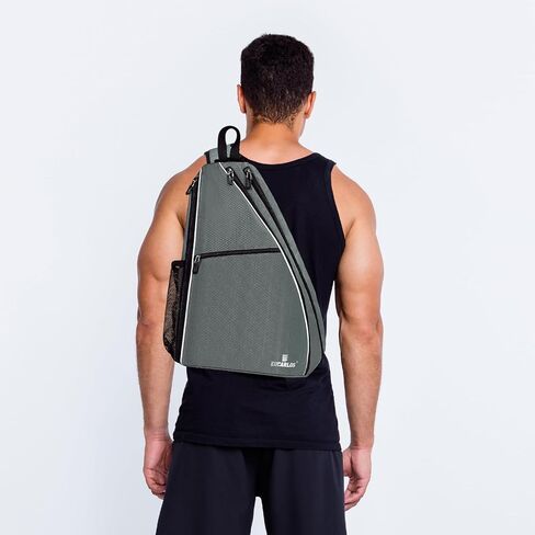 حقيبة EUCARLOS Pickleball، حقيبة ظهر Crossbody Pickleball للرجال والنساء، حقيبة حبال متعددة الوظائف مقاومة للماء قابلة للتعديل لكرة البيسبول والتنس وكرة المضرب والسفر in Kuwait