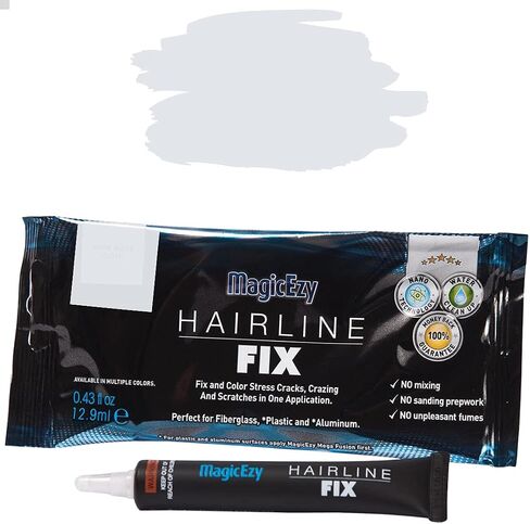 MagicEzy Hairline Fix - (Matterhorn White) - طقم إصلاح الجلكوت - إصلاح الشقوق والخدوش مثل المحترفين - طقم إصلاح القوارب المصنوعة من الألياف الزجاجية - القوارب والزلاجات النفاثة in Kuwait