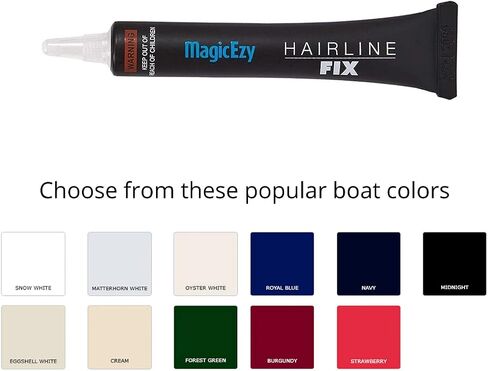 MagicEzy Hairline Fix - (Matterhorn White) - طقم إصلاح الجلكوت - إصلاح الشقوق والخدوش مثل المحترفين - طقم إصلاح القوارب المصنوعة من الألياف الزجاجية - القوارب والزلاجات النفاثة in Kuwait