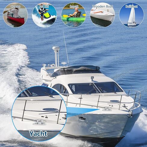 4-1/2" Folding Boat Cleat 316 Stainless Steel, Marine Flip Up Dock Cleat 2 Holes, Boat Folding Cleat 6 Inch with Fasteners and Back Plates for Dock Lines Mooring Accessories (4 Pack) in Kuwait