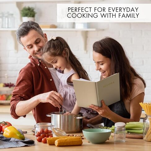 Aesthetic Blank Recipe Book with Waterproof Cover - The Perfect Recipe Notebook To Write In Your Own Recipes - Simplified Blank Cookbook to Organize Your Recipes in Saudi Arabia