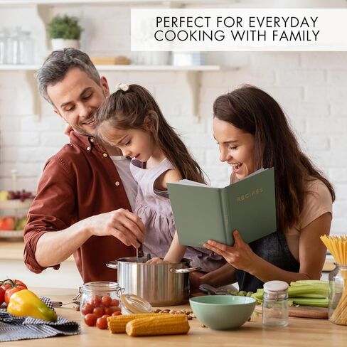 Aesthetic Blank Recipe Book with Waterproof Cover - The Perfect Recipe Notebook To Write In Your Own Recipes - Simplified Blank Cookbook to Organize Your Recipes in Saudi Arabia