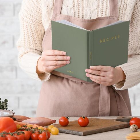 Aesthetic Blank Recipe Book with Waterproof Cover - The Perfect Recipe Notebook To Write In Your Own Recipes - Simplified Blank Cookbook to Organize Your Recipes in Saudi Arabia
