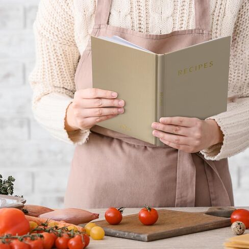 Aesthetic Blank Recipe Book with Waterproof Cover - The Perfect Recipe Notebook To Write In Your Own Recipes - Simplified Blank Cookbook to Organize Your Recipes in Saudi Arabia