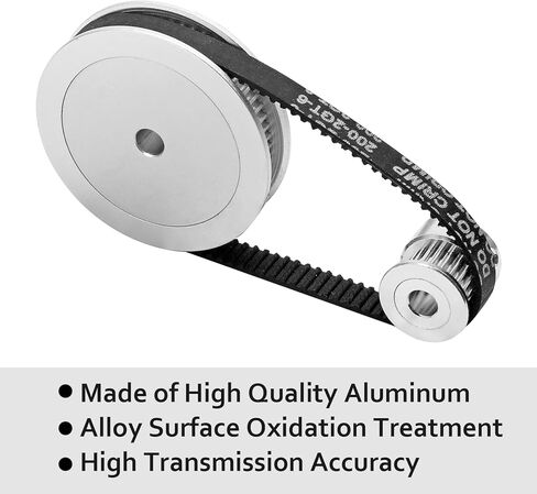 مجموعة Zorfeter 2 عجلة متزامنة GT2 تتميز بـ 20 و60 سنًا، وتجويف 8 مم، وبكرة توقيت من الألومنيوم، مع قطعتين بطول 200 مم وعرض 6 مم وحزام (تجويف 8 مم) in Kuwait